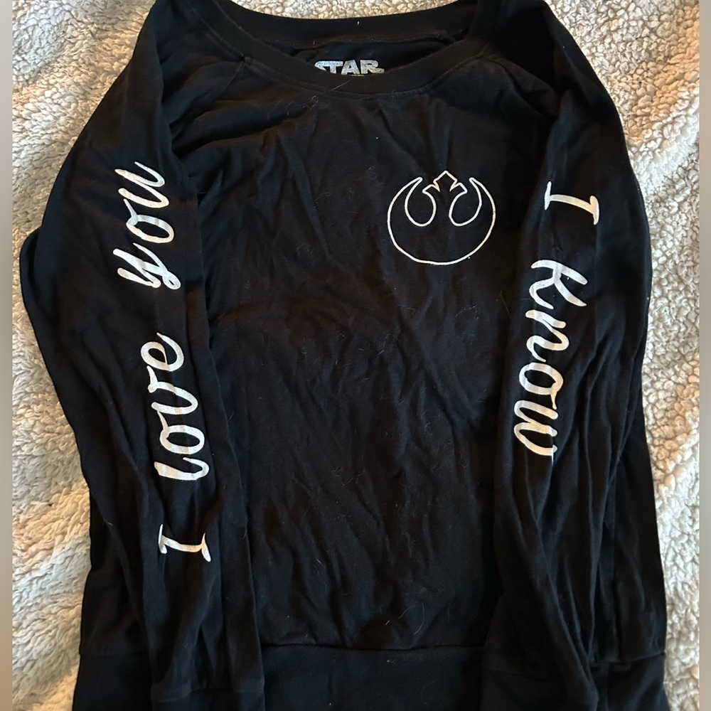 Black Star Wars Long Sleeve Shirt